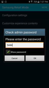 Samsung S6 Edge Admin Password