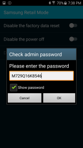 Galaxy S6 Edge Retail Password