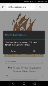 close piratebay popups mobile